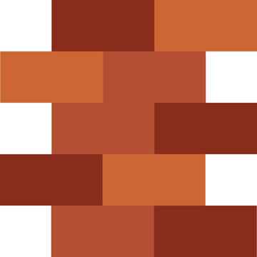 Modern Abstract Geometric Brick Pattern Background in Warm Terracotta Earth Tone Vector