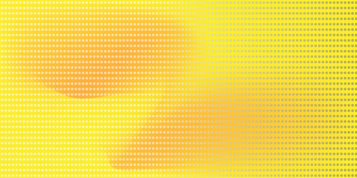 Pop art lemon yellow background with halftone patterns in comic book style, vector illustration