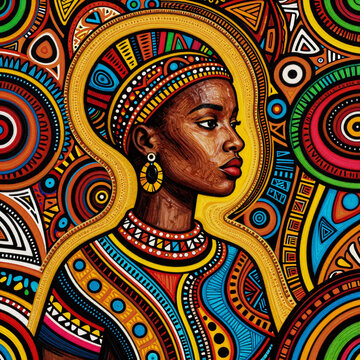 Street Art Pattern Paisley. Hand-Drawn, Abstract Seamless Pattern In African Style For Textiles/Wallpapers/Wrapping Design