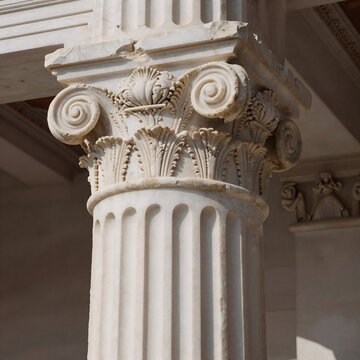 Character Concept Marble Government. Detailed Greek Marble Pillars