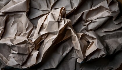 Obraz premium crumpled brown paper