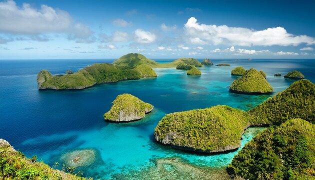 rock islands near koror palau micronesia