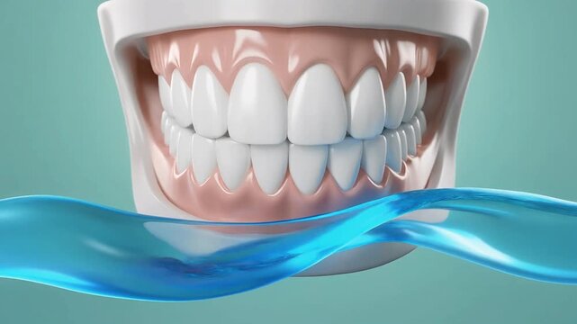 Close-Up of Teeth and Gums Representing Dental Hygiene