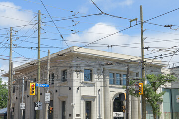 Obraz premium classical revival bank building designed by Darling and Pearson for Bank of Nova Scotia, 1913, located at 440 College St, Toronto