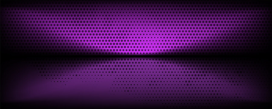Abstract gradient podium background. Violet, purple and lilac empty 3d studio backdrop. Clean scene for product presentation mockup template. Vector illustration.