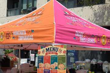 Obraz premium event food tent vendor offering Mexican street food at Salsa on St Clair, Toronto (morning, 11 July 2026)