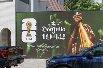 Obraz premium billboard in Yorkville, Toronto (Don Julio 1942’s FIFA World Cup 26 campaign)
