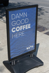 Obraz premium sidewalk poster sign of Buno Coffee (St Clair W) shop located at 136 Lauder Av, Toronto