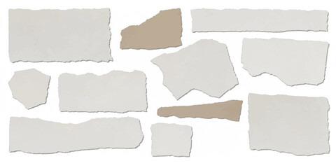 Fototapeta premium Abstract Torn Paper Fragments Texture Background with Rough Edges in Gray and Brown Artistic Design