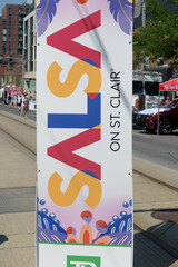 Obraz premium banner at Salsa on St Clair, Toronto (morning, 11 July 2026)