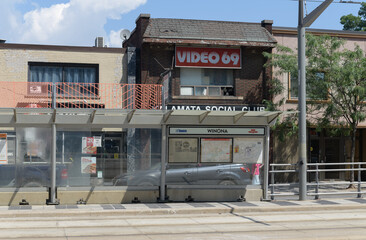 Obraz premium transit stop at Winona for the 512 St Clair streetcar, Toronto
