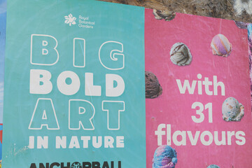 Obraz premium wheatpaste posters in Toronto (Royal Botanical Gardens (RBG) in Burlington/Hamilton and Baskin-Robbins 31 flavors)