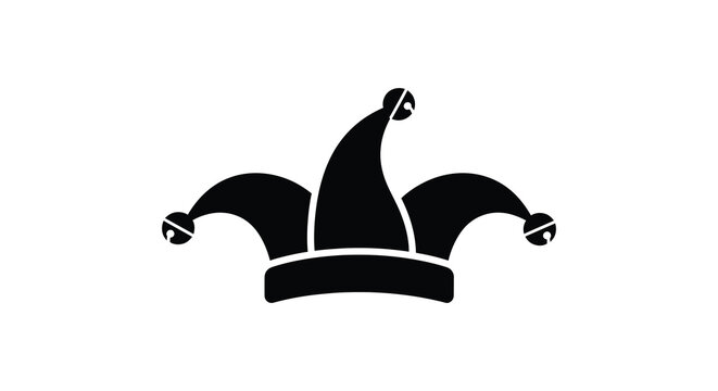 Jester s Cap Silhouette In Black And White