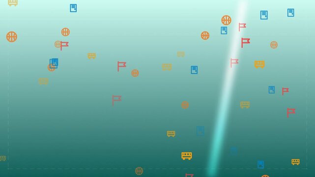 Colorful Motion of Digital Particles in Abstract Background for Creative Visuals.