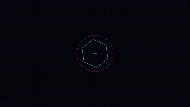Dynamic Motion of Geometric Shapes in Space with Vibrant Lines for Digital Art.