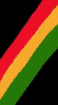 Diagonal Red Yellow Green Splatter Stripes Animation, Hand Drawn Grunge Doodle Background Loop