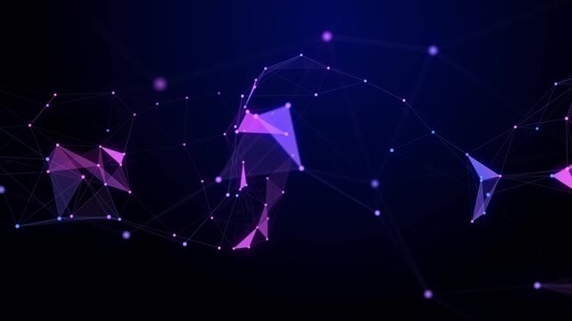 Triangular shapes of visual pathways. Information flows. Technological foundations. 3D visualization. Seamless loop.