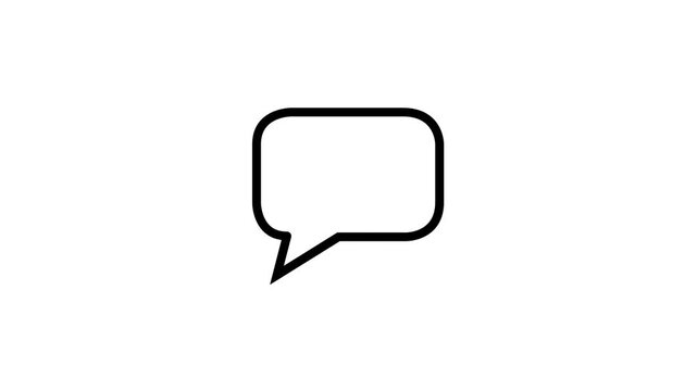 Message Notification Icon Animation with Transparent Background.
