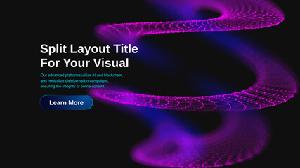 Abstract blue technology background with ai data transformation cyber. Digital network flow pattern for tech science design artificial. Intelligence global bg with futuristic cyber connection. © RDVector