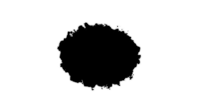 Black Ink Spread Transition with White Reveal Effect Seamless Motion.
