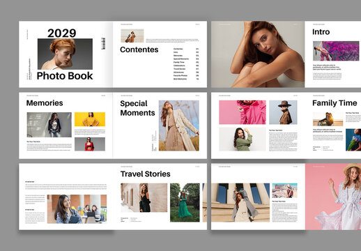 Photo Album Book Template Design