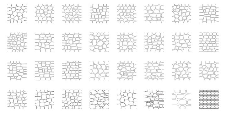 Landscape Architecture CAD Hatch Pattern Bundle with Stone, Grass, Tile and Abstract Texture Elements