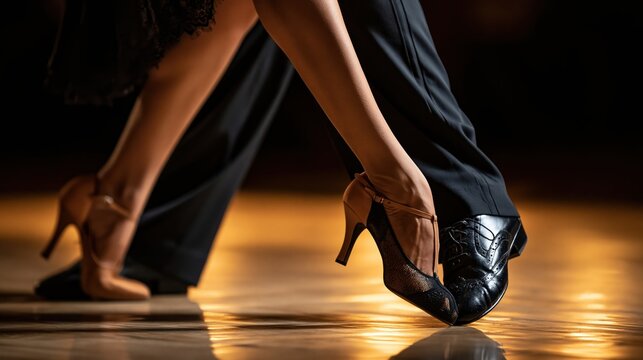 Elegant Dance Steps in Close-up View