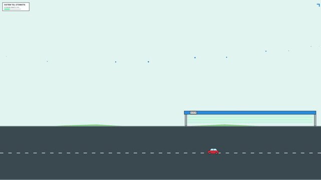 Modern toll road with fast traffic flow. Vehicles driving on highway using contactless payment system