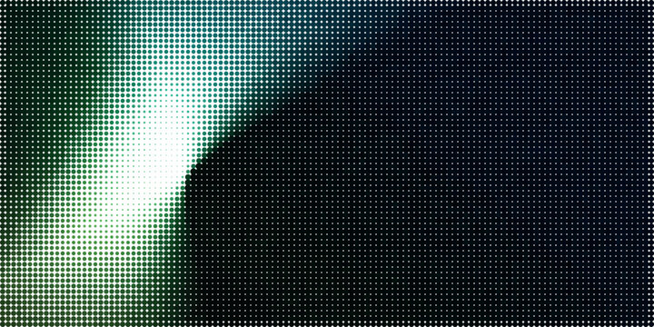 Halftone, Abstract pixel art glowing green and white light effect Vector, illustration