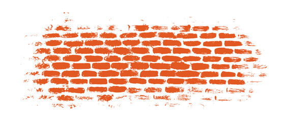Brick Wall Texture Grunge Stencil Paint Background Vector © Grunge Designs