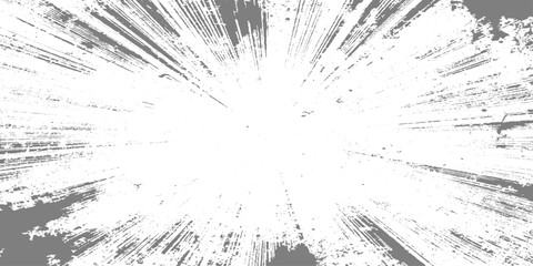 Fototapeta premium Abstract white explosion burst, grunge paint splatter, dynamic radial texture, high-energy monochrome background texture design.