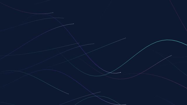 Seamless Loop Colorful Light Streaks - Flowing Curved Motion Background 4K

