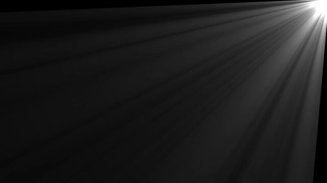 Shine or sun effect on cc light ray animation. Glitter, shiny, bright, flare footage Isolated light rays' animation. black background 4k video