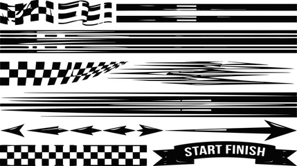 Fototapeta premium Grunge Checkered Race Flag Texture with Distressed Surface and Ink Splash Effect.