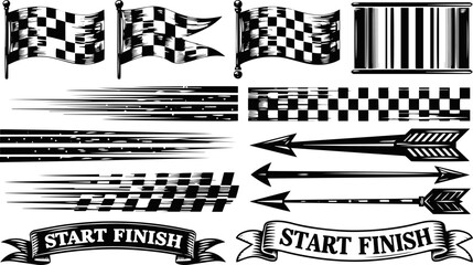 Obraz premium Abstract Checkered Race Flag with Dirty Grunge Texture and Dynamic Paint Splashes.