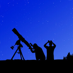 Observando las estrellas con telescopios © Franpm