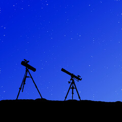 Observando las estrellas con telescopios © Franpm
