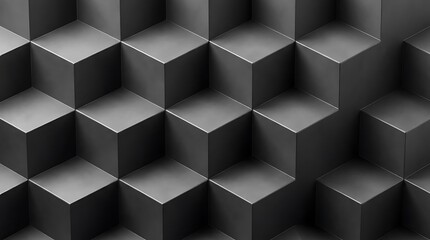 Obraz premium Abstract geometric cube pattern dark metallic texture background