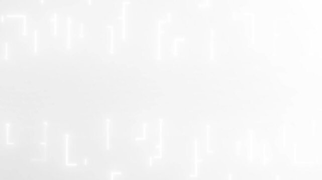Abstract clean white background with glowing digital circuit lines loop animation, suitable for ads and social media purpose.