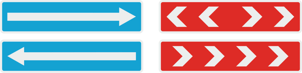 Mandatory traffic direction signs set © Rubina