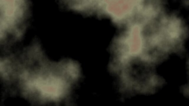 Abstract grey fog smoke motion background loop with realistic yellow mist clouds, atmospheric organic vapor textures, and seamless spooky distortion overlay.