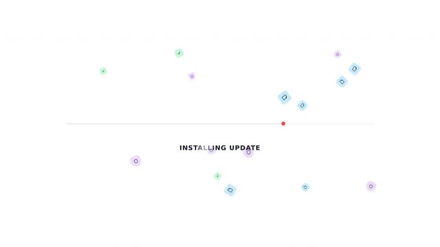 Motion of Abstract Particles in Space Creating Dynamic Visual Effects for Digital Art.