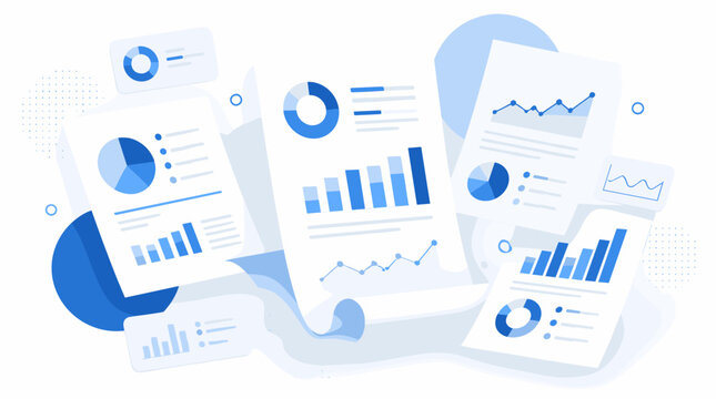 Comprehensive display of business charts and analytics.