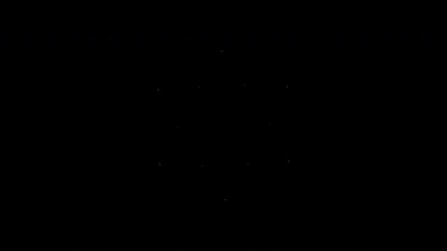 Fireworks explosion white line shape blast, ellipse pop up explosion effect, circular burst motion graphics, modern geometric line shape blast motion graphics on black background, 4k