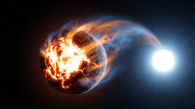 The Molten Surface of a Tidally Locked Iron Planet