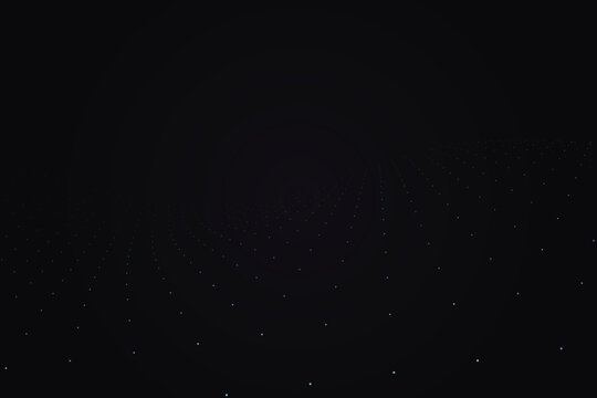Minimalist night sky with distant waveform glow night sky starfield gradient