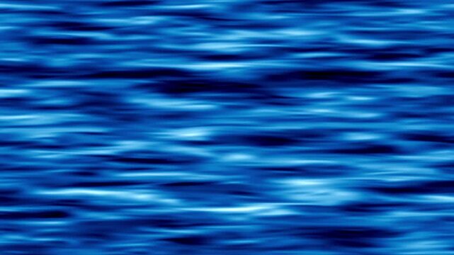 Deep Blue Shiny Fluid Waves Background with Glossy Liquid Textures and Organic Seamless Loop For Premium Video Overlays.
