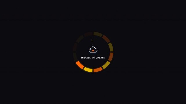 Motion Data Visualization Video Showing Cloud Storage Progress and Data Transfer Speed.
