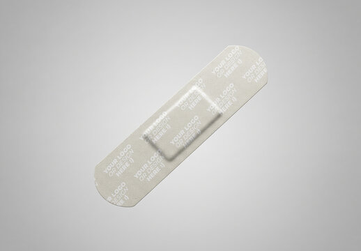 Adhesive Bandage Floating in Air Design Logo Mockup