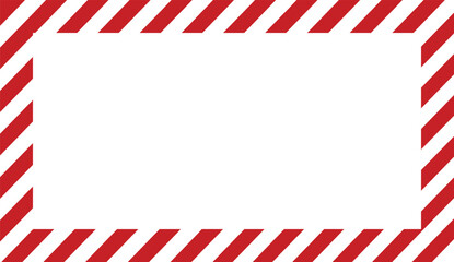 Obraz premium Dynamic red and white diagonal vector frame perfect for signage warnings or graphic design elements